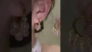 Her Lab Jewelry To Pink crystal ball earrings😍#jewellery #earrings #jewellerydesign