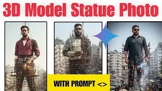 Statue Trend Under Construction Photo | How To Create Figurine Ai Model | Nano Banana Model Trend