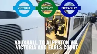 London Underground First person Journey From Vauxhall to Alperton via Victoria and Earls Court