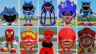 NEW SONIC SMILING CRITTERS POPPY PLAYTIME CHAPTER 3 VS ALL SONIC RED FAMILY ? in Garrysmod!,...