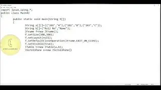 Java | Swing class 'JTable setEnabled()' | CodeLearning