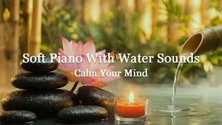 Calm Piano Melody with Nature Water Ambience 🌸 #relax #music #sleep #nature