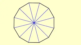 Draw a Regular dodecagon Using A Protractor