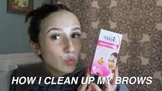 HOW I CLEAN UP MY BROWS AT HOME! | BeautyByKay