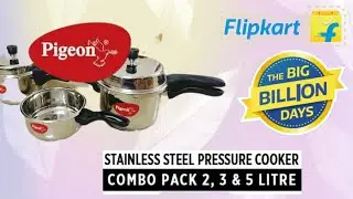 Pigeon stainless steel cooker combo sale flipkart big billion days #bigbilliondaysale #flipkart 