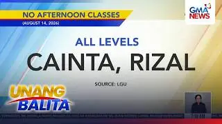 Dagdag class suspension (August 14, 2026) | Unang Balita