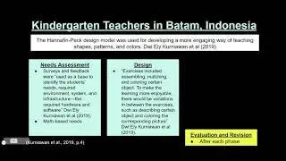 Sarah James_Hannafin Peck Design Model for e Learning