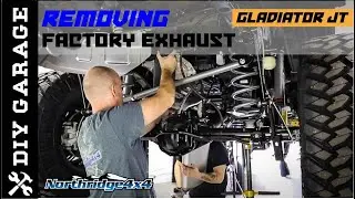 Gladiator JT How To Remove Factory Exhaust Cat-Back | Northridge4x4