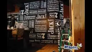 WrapJax.com - Steel Creek restaurant with Jack Daniel's wall wrap, Cowhide wall wrap....