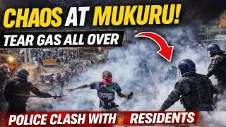Tear gas fills Mukuru Kwa Njenga as residents clash with police over demolitions for road expansion!