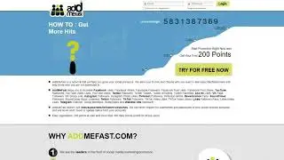 Addmefast To get free traffic, likes and followers..