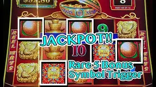 Rare 5 coin trigger on NEW SLOT: Emperor's Coins (JACKPOT HANDPAY)
