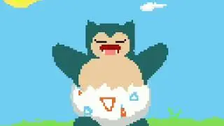 Pixel Art Snorlax with eggshell diaper.....#pokemon #pixel #pokemonfanart