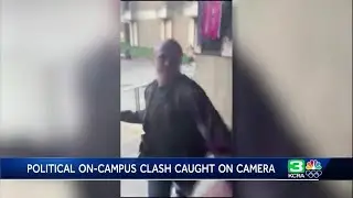 Political on-campus clash caught on camera
