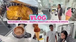 VLOG: COMO EU PREPARO UM PERNIL DELICIOSO + DANDO UMA SEGUNDA CHANCE PARA A MÁQUINA DE SORVETE!