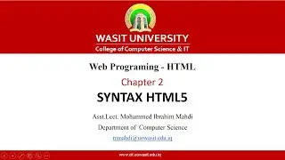 10 - Syntax HTML5