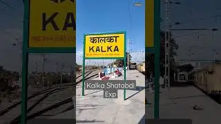 New Delhi-Kalka Shatabdi at Kalka Railway station #indianrailways #youtubeshorts #kalka
