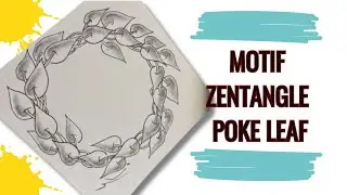 Dessin relaxant avec le motif Poke Leaf - méthode Zentangle