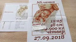 Метрика для вишивки бісером / Newborn Bead embroidery kit  Baby And Mother