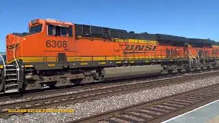 BNSF Train Los Angeles Intermodal Facility Operations - 4K