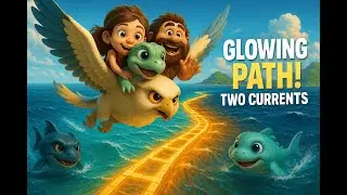 Glowing Ocean Path! Two Currents, One Safe Route | Lulu & Bubu Dinosaur