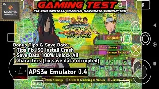 Naruto Storm Revolution | Fix ISO Install Crash & Savedata Corrupt | APS3e Emulator | Mediatek Test