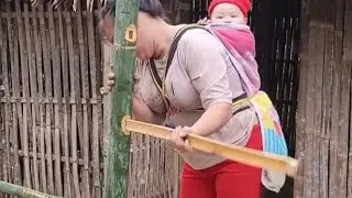 40 days spent living and constructing a bamboo home in a secluded forest by a single 