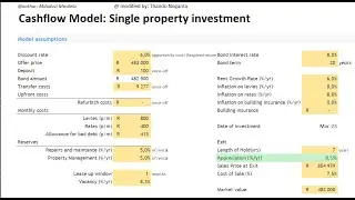Come check out my Excel Property Investment Model | South African YouTuber