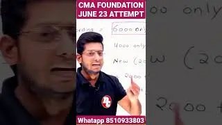 CMA FOUNDATION LIVE BATCH 2023 JUNE ATTEMPT