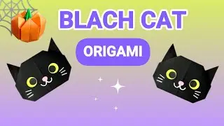 Easy Origami Black Cat 😺 | Cute Paper Craft for Halloween