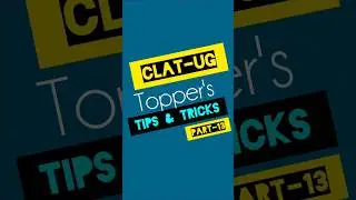 How to prepare for CLAT UG : Tip No. 13    #clat #clatug #clatlife #clatpreparation