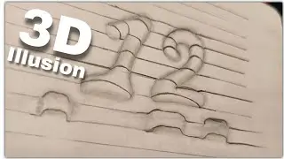 3D Illusion Text || 3D shadow font || Drawing sketch