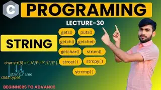 String in C | gets(),puts(),getch(),getche(),getchar(),strlen() ,strcpy() etc. | @JayCodingClasses