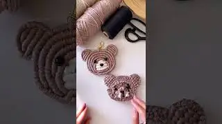 Macrame Bear Keychain