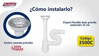 C&oacute;mo instalar un C&eacute;spol para Fregadero con Contracanasta Pr&aacute;ktica Fleximatic