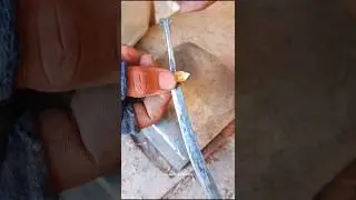 Amazing process of making a mini Sword from an rusty packing tool