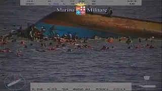 New video footage: overcrowded migrant boat capsizing