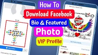 How To Download Facebook Featured Photo | How to download Facebook Stylish Bio | Download fb  Bio