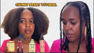 STOP BRAIDING DRY HAIR/ Moisture-rich CHUNKY Braids on 4c hair
