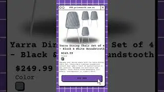 Yarra Dining Chair Set of 4 &ndash; Black & White Houndstooth