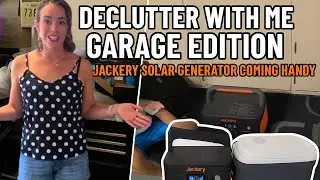 Declutter With Me: Garage Chaos + Jackery Solar Power in Action! Jackery Solar Generator 1000V2