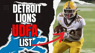 The Detroit Lions end the 2023 NFL Draft with 13 UDFA SIGNINGS!