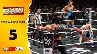 Roman Reigns vs Creed Brothers Handicap One on Two Tag FULL Match | WWE 2K25 | RAW Louisville, KY