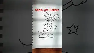 Cute Mickey Mouse Drawing for Kids 😍