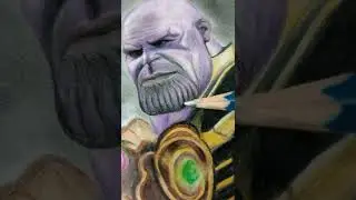 Thanos the super villain 😈🔥 #drawing #short #thanos #avengers #marvel #marvellovers #trending #viral