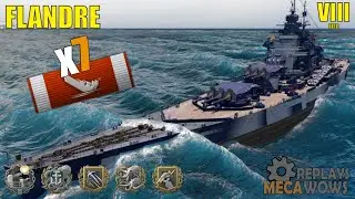 Battleship Flandre 7 Kills & 133k Damage | World of Warships Gameplay