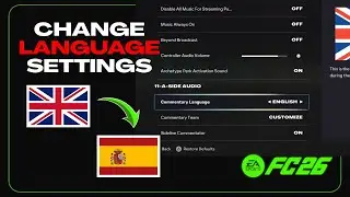 Change LANGUAGE and COMMENTATORS in EA FC 26 ✅