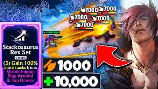 Stackosaurus Rex Sett: 7,000 True Damage W One-Shots | ARAM Mayhem