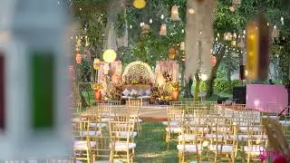 Bohemian Sundowner Mehndi Decor | Chess Garden | Overhead Lights | Temple Bay Resort | Mahabalipuram