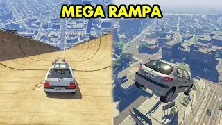 MEGA RAMPA NO GTA 5 COM CARROS BRASILEIROS